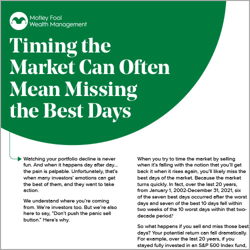 Timing the Market Can Often Mean Missing the Best Days